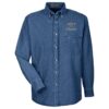 CELEBRATE HANUKKAH ~  Mens Denim Long Sleeve Shirt - Image 3