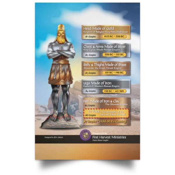 KING NEBUCHADNEZZAR STATUE ~ Satin Portrait Poster