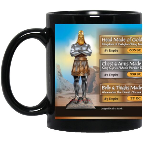 KING NEBUCHADNEZZAR STATUE ~ Black Mug 11oz