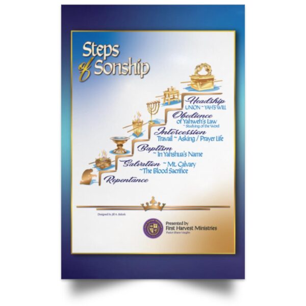 STEPS OF SONSHIP DESIGN ~ Satin Portrait Poster